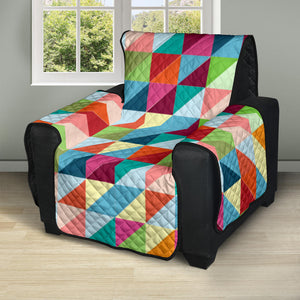 Rainbow Geometric Pattern Recliner Cover Protector