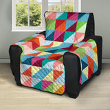 Rainbow Geometric Pattern Recliner Cover Protector