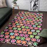 Colorful Apple Pattern Area Rug