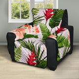 Heliconia Hibiscus Leaves Pattern Recliner Cover Protector