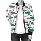 Whale Jelly Fish Pattern  Women Bomber Jacket