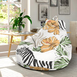 Zebra Hibiscus Pattern Bean Bag Cover