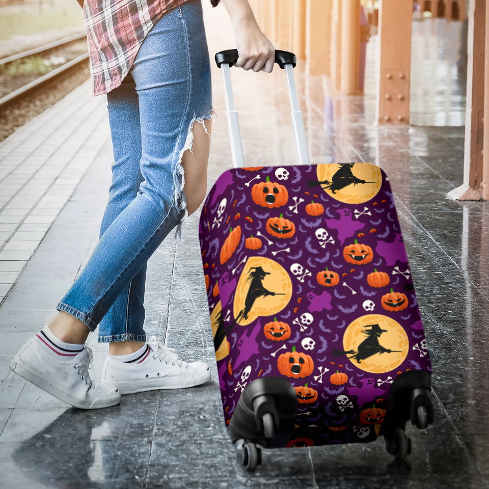 Halloween Pumpkin Witch Pattern Luggage Covers