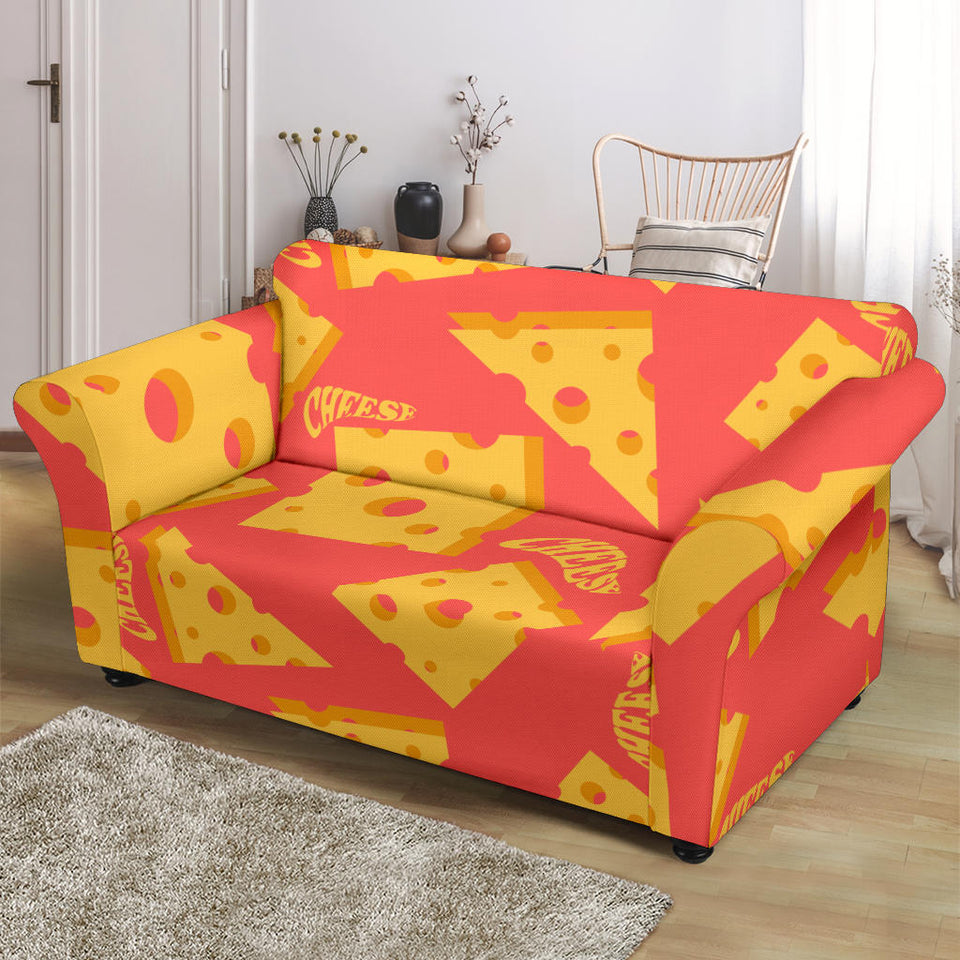 Sliced Cheese Pattern  Loveseat Couch Slipcover