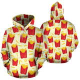French Fries Pattern Theme Men Women Pullover Hoodie