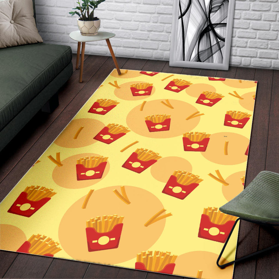 French Fries Pattern Background Area Rug