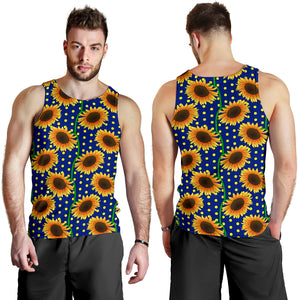 Sunflower Pokka Dot Pattern Men Tank Top