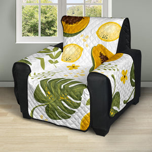 Papaya Leaves Flower Pattern Recliner Cover Protector