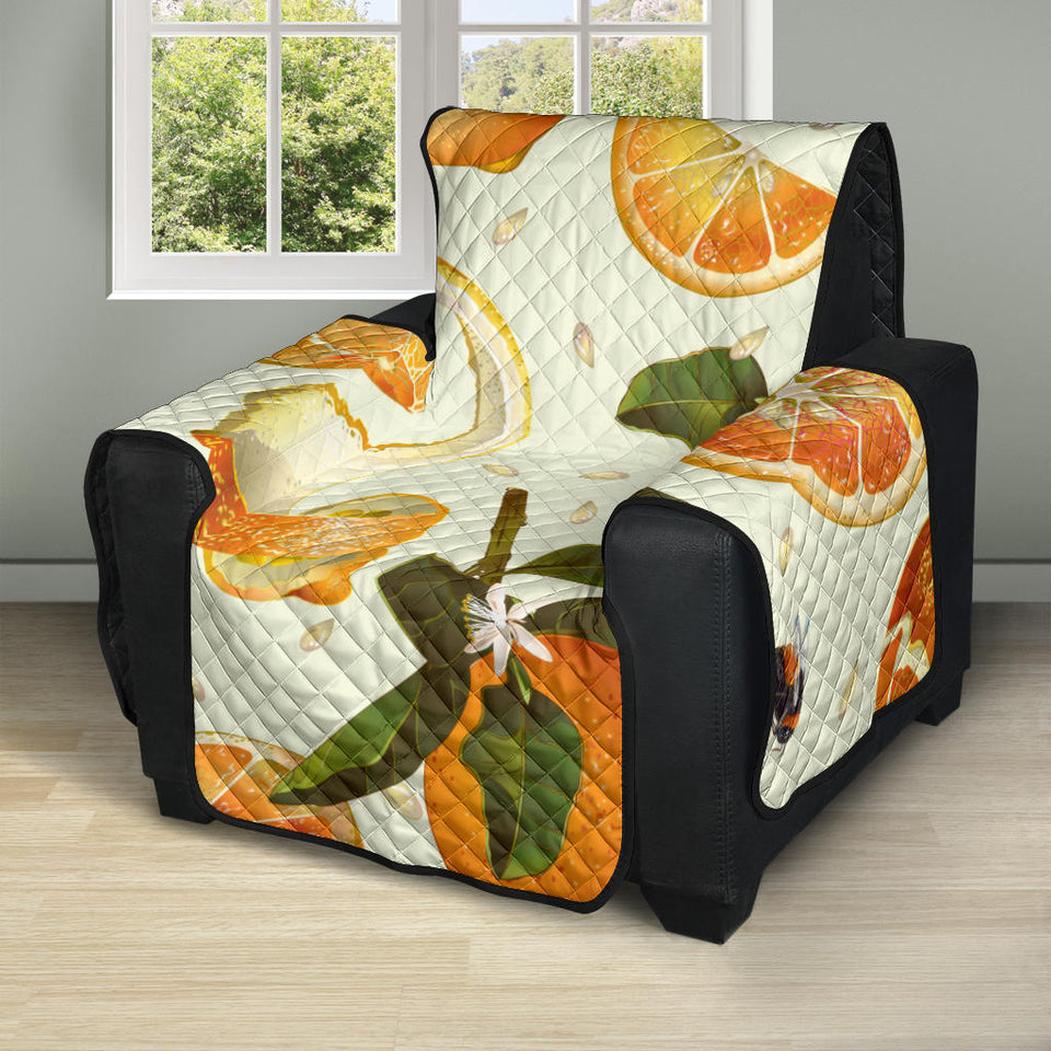 Orange Pattern Recliner Cover Protector