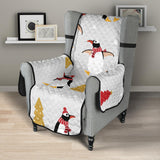 Penguin Christmas Tree Pattern Chair Cover Protector