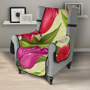 Colorful Tulip Pattern Chair Cover Protector