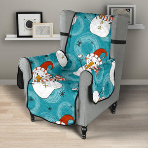 Snowman Chirstmas Pattern Chair Cover Protector