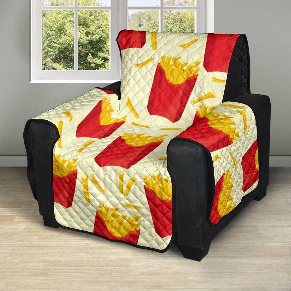 French Fries Pattern Theme Recliner Cover Protector