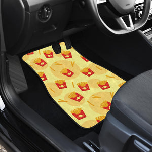 French Fries Pattern Background Front Car Mats