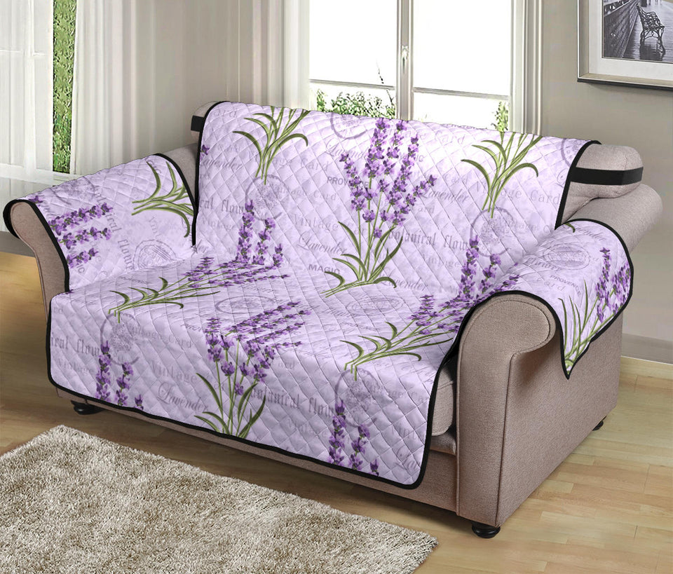 Lavender Pattern Background Loveseat Couch Cover Protector
