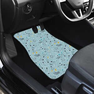 Greyhound Pattern Print Design 03 Front Car Mats