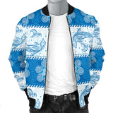 Dolphin Tribal Pattern Men Bomber Jacket