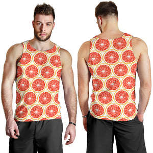 Sliced Grapefruit Pattern Men Tank Top