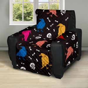 Colorful Crow Pattern Recliner Cover Protector