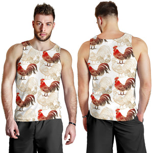 Rooster Chicken Pattern Men Tank Top