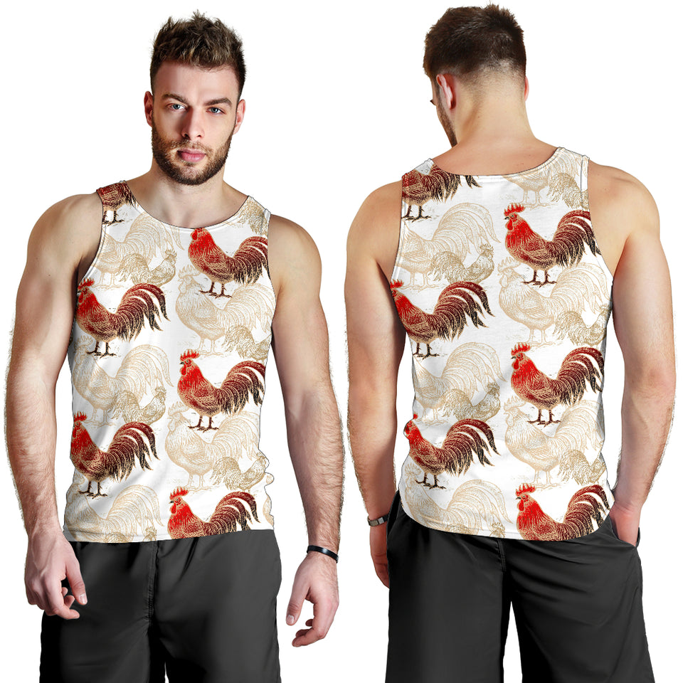 Rooster Chicken Pattern Men Tank Top