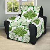 Sliced Cucumber Leaves Pattern Recliner Cover Protector
