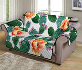 Cactus and Flower Pattern Loveseat Couch Cover Protector