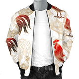 Rooster Chicken Pattern Men Bomber Jacket