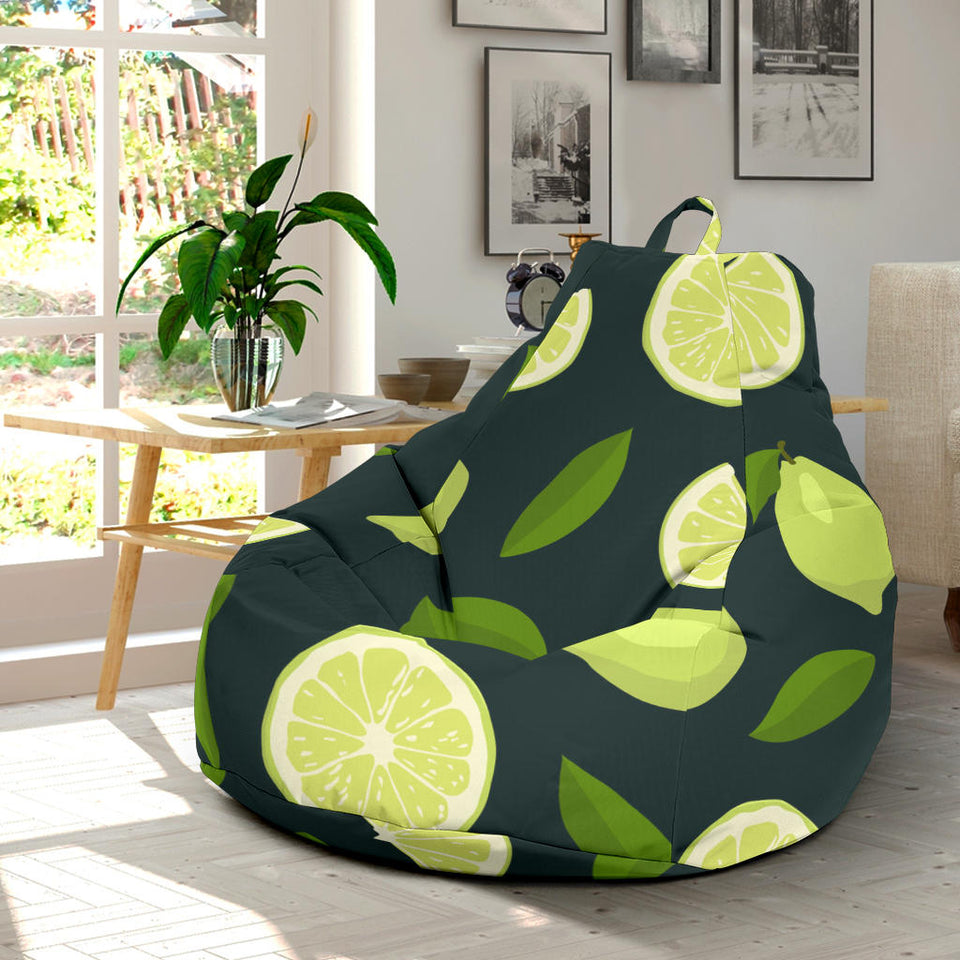 Lime Leaves Pattern Bean Bag Cover