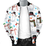 Snowman Pattern Background Men Bomber Jacket