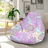 Unicorn Heart Pattern Bean Bag Cover