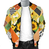 Sunflower Pattern Men Bomber Jacket