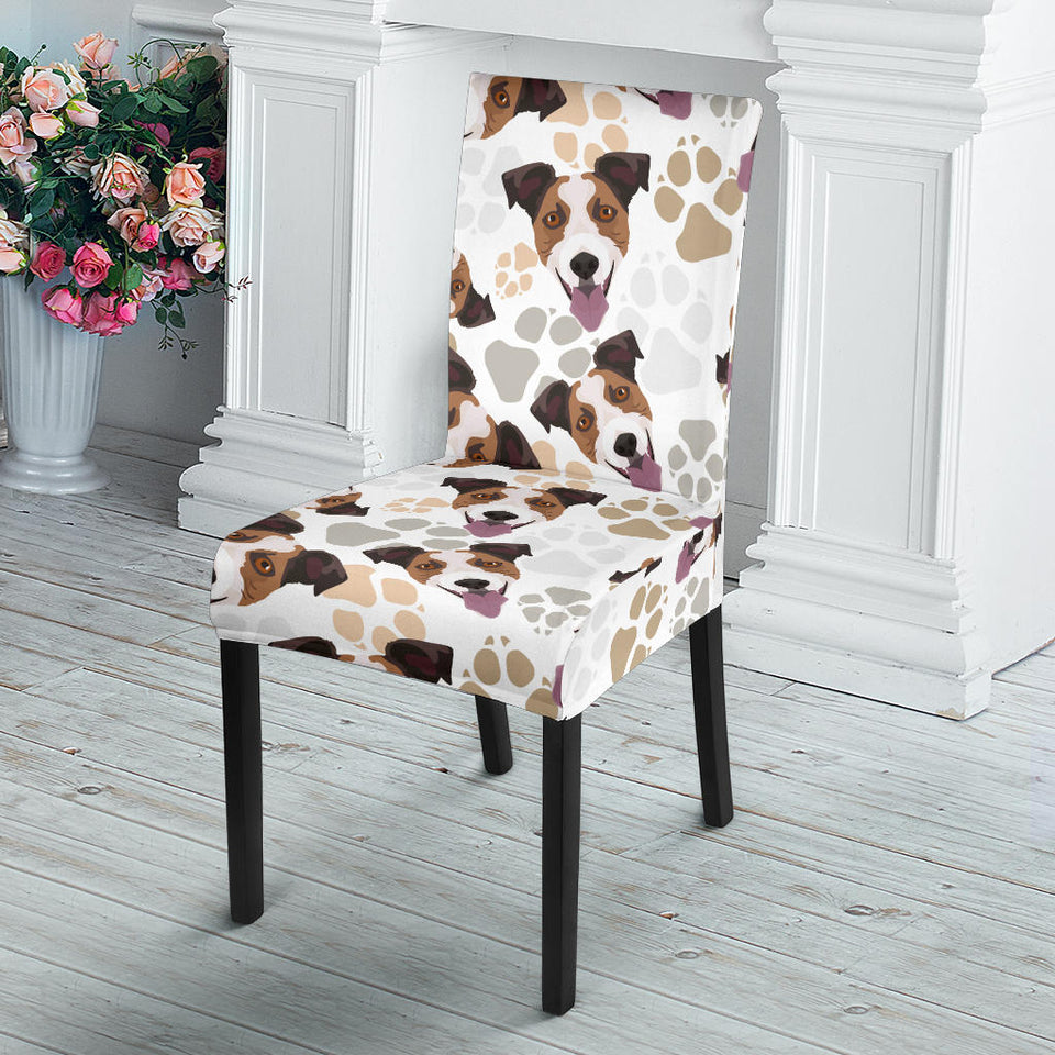 Jack Russel Pattern Print Design 05 Dining Chair Slipcover