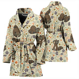 Raccoon Pattern Women Bathrobe