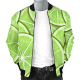 Sliced Lime Pattern Men Bomber Jacket