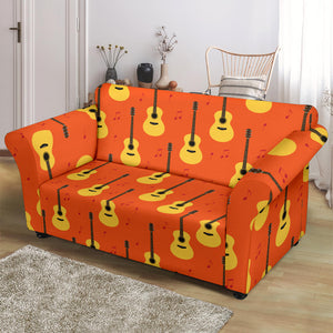 Classice Guitar Music Pattern Loveseat Couch Slipcover