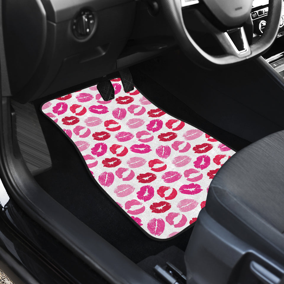 Lips Pattern Print Design 05 Front Car Mats