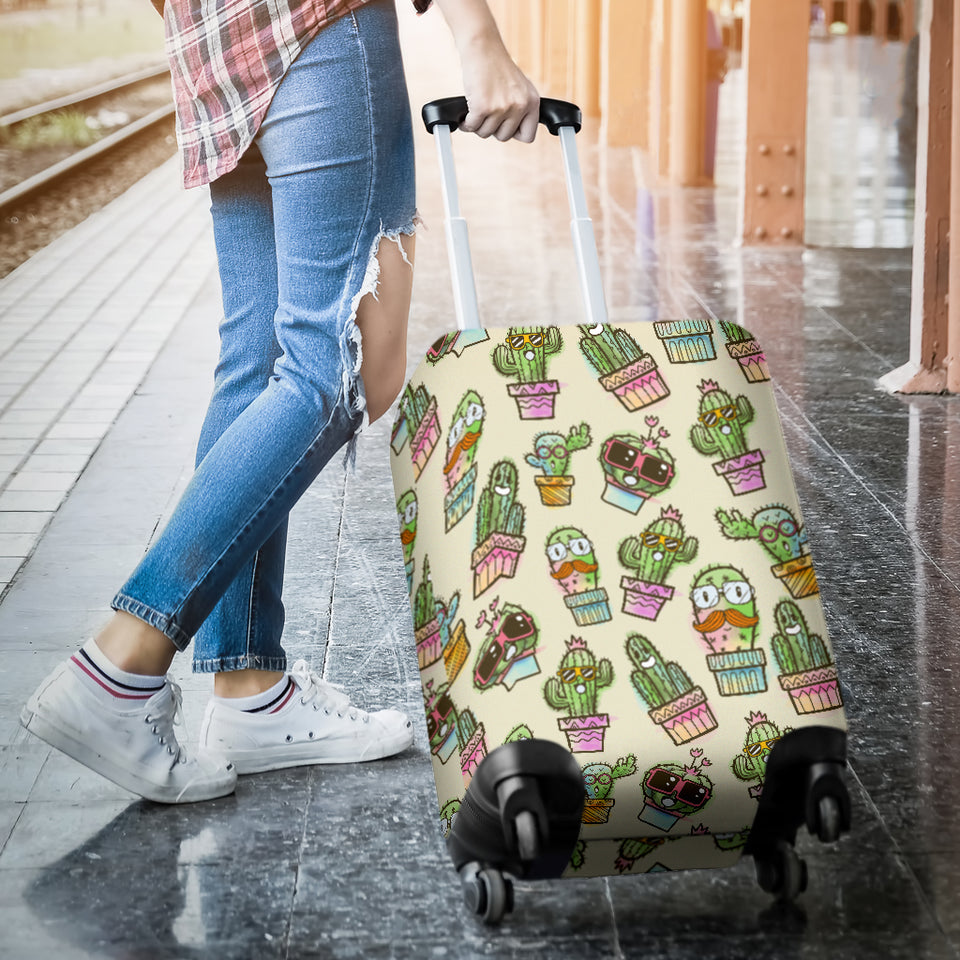 Cute Cactus Pattern Luggage Covers