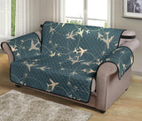 Airplane Circle Pattern Loveseat Couch Cover Protector