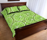 Sliced Lime Pattern Quilt Bed Set