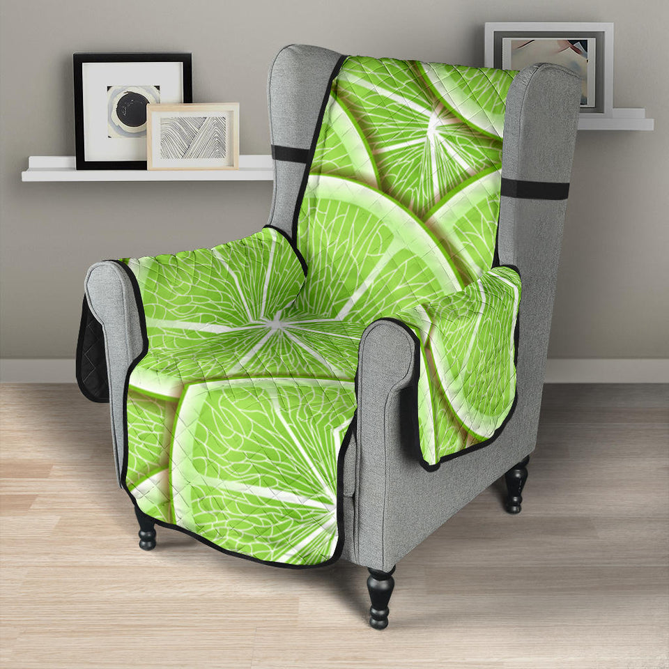 Sliced Lime Pattern Chair Cover Protector