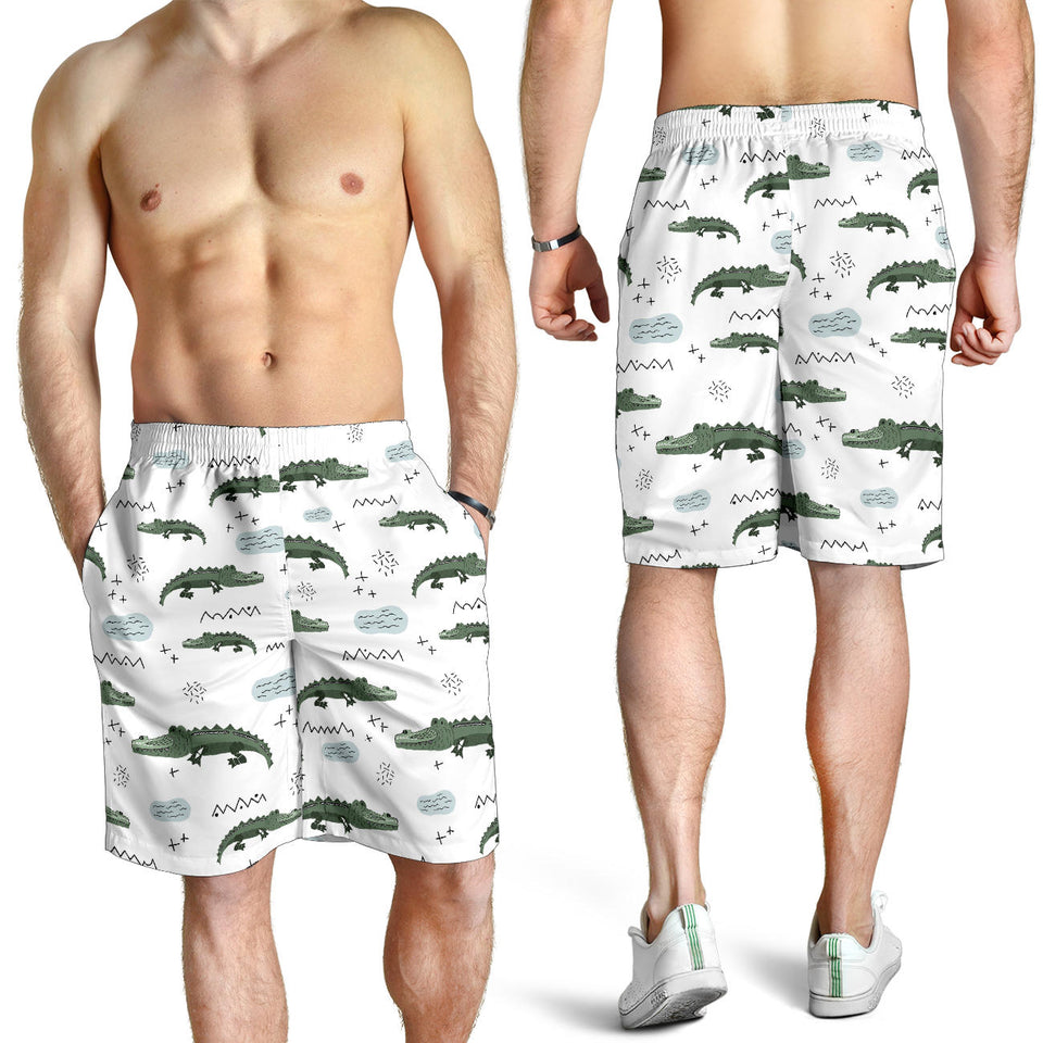 Crocodile Pattern Background Men Shorts