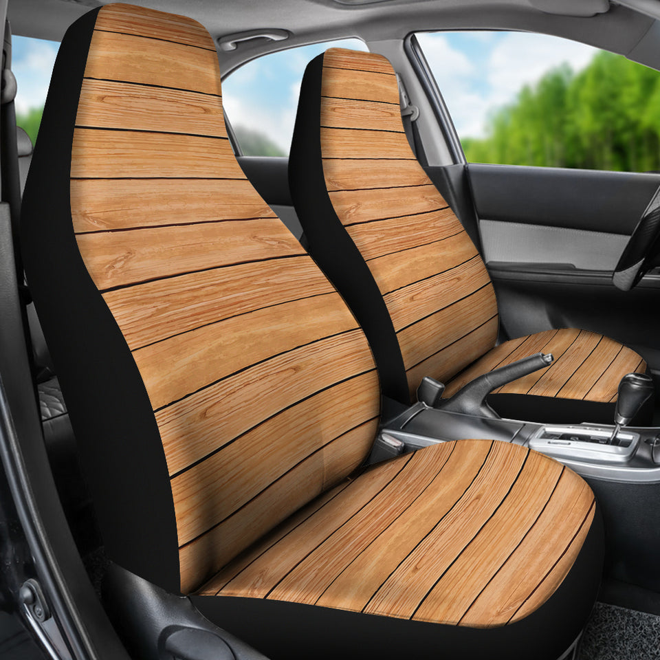 Wood Printed Pattern Print Design 04 Universal Fit Car Seat Covers