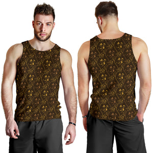 Gold Grape Pattern Men Tank Top