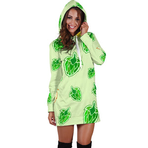 Hop Graphic Decorative Pattern Women Hoodie Dress