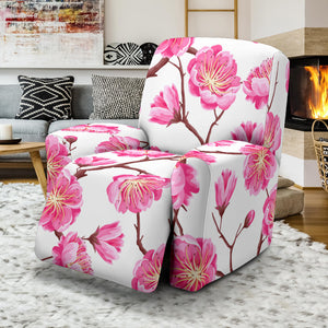 Pink Sakura Pattern Recliner Chair Slipcover