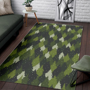 Christmas Tree Camo Pattern Area Rug