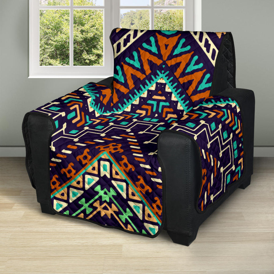 Zigzag Chevron African Afro Dashiki Adinkra Kente Pattern Recliner Cover Protector