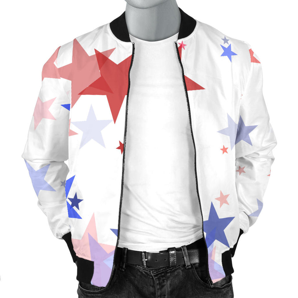 USA Star Pattern Men Bomber Jacket