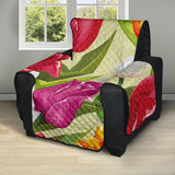 Colorful Tulip Pattern Recliner Cover Protector